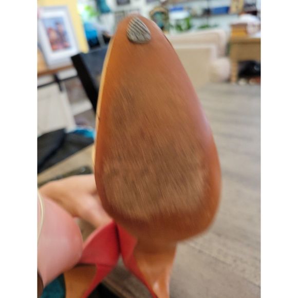 Vintage 1960s Pink Ombre heels with triangle embellishment Do.Inic Romano - Picture 11 of 13